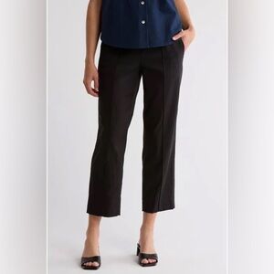Vince Mid Rise Tapered Pull-On Pants - Soft Black